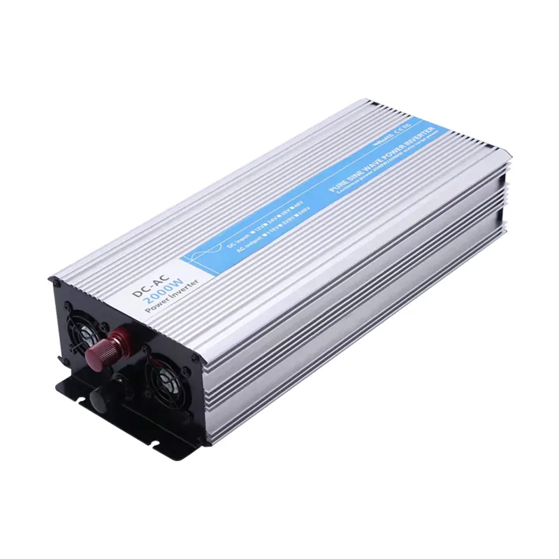 Onduleur solaire à onde sinusoïdale pure 1500w 2000w 3000w convertisseur cc ca générer 12V 24v 48v à 110v 220v pour le camping