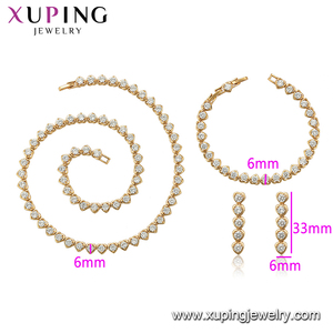 65257 Xuping18k <strong>Gold</strong> <strong>Costume</strong> <strong>Jewelry</strong>, Fashion Trendy Multiple Colors Available <strong>Jewelry</strong> Set - Product Image 2