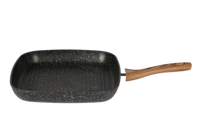 Ensemble de casseroles et poêles en pierre de lave noire antiadhésive moderne de 12 pièces avec couvercle en verre, compatible induction, ustensiles de cuisine