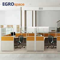 Panneau de séparation durable EGROspace, table en forme de L, mobilier en verre, bureau, poste de travail en cubicle