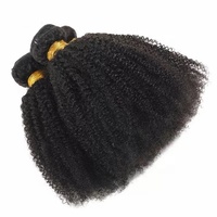 Lot de Cheveux Naturels Indiens Bruts 10A Non Traités, Cheveux Vierges Alignés, Tissage Afro Crépu Bouclé, Cheveux Humains