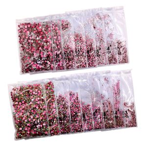 AB Rose Back SS20 3D Flat Back Crystal Glass Rhinestone Diamond para Nail Art - Product Image 1