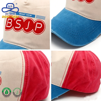 Gorras de Béisbol Retro de 3 Tonos con Certificación GRS HIGG, Personalizadas con Letras y Logotipo Impresos, Lavadas, Premium, para Actividades al Aire Libre