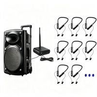 Headphone Nirkabel Qualcomm BT Terbaru dengan Indikator LED, Headset Silent Disco Pintar untuk Menari di Lapangan