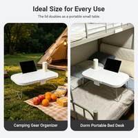 Masthome Boîte de rangement pliable 2-en-1 avec couvercle de table, ensemble seau et serpillière pour nettoyage domestique, seau pliable avec poignée