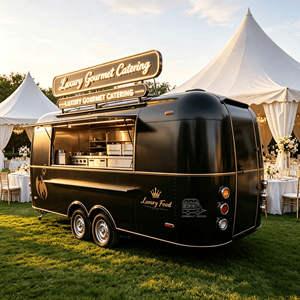 Food Trailer With Full Kitchen Mobile Catering Food Vending Cart Trailer Commercial Service Window Coffee Food Trailer - Product Image 3