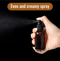Flacon pulvérisateur en verre ambré de 10 ml, flacon d'huile marron, distributeur de lotion cosmétique, flacon de parfum portable