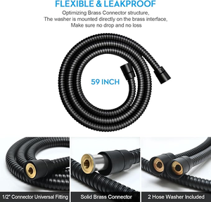 Manguera de Ducha de Acero Inoxidable 304 de Alta Calidad, Flexible y Moderna para Baño - Product Image 2