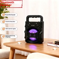 Haut-parleur Bluetooth, Subwoofer, Portable Haute Puissance pour Voiture et Maison avec Éclairage Ambiant, Mini Haut-parleur de Bureau