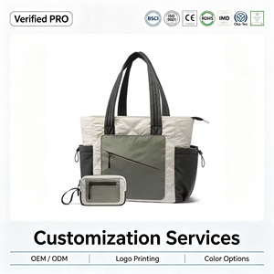 Bolsos de Mano Acolchados para Mujer, Bolsos de Mano Ligeros para Viajes, Trabajo, Gimnasio, Bolsos de Mano Personalizados de Moda, Bolsos de Mano de Poliéster Acolchados - Product Image 1