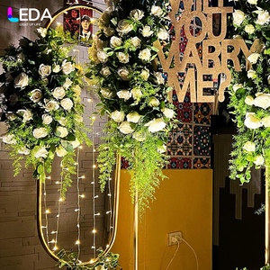 LEDA Customizable Hot Sale Wedding Arch <b>Frame</b> Gold Metal <b>Backdrop</b> Stand with Modern Wedding Arch Stage Background - Product Image 2