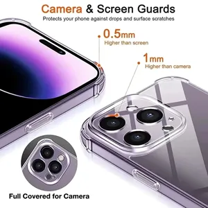 Funda de Silicona Antigolpes para <span class=keywords><strong>iPhone</strong></span> 12 13 14 15 16 17 18 11 Pro XS Max 8 7 6 Plus X XR 16e 17e Mini Air <span class=keywords><strong>SE</strong></span> <span class=keywords><strong>2020</strong></span> 2022, <span class=keywords><strong>Carcasa</strong></span> Transparente - Product Image 3