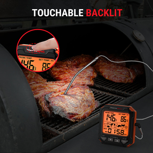 Termometer BBQ nirkabel dengan <span class=keywords><strong>probe</strong></span> tahan tinggi, termometer panggangan <span class=keywords><strong>Oven</strong></span> makanan memasak dengan Timer - Product Image 4