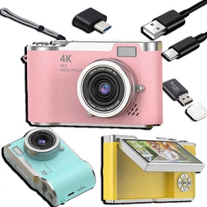 กล้องดิจิตอล Yuniq Mini Cute 2.4 นิ้ว หน้าจอหมุนได้ ความละเอียด 4K แบตเตอรี่ 800 มิลลิแอมป์ ซูม 16 เท่า พลิกได้ 180 องศา รองรับ MicroSD ของเล่นสำหรับเด็กอายุ 8-13 ปี กล้องดิจิตอลขนาดเล็ก - Product Image 1