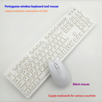 VONN VON100 Slim 2.4G Wireless 104-Key Keyboard Mouse Combo Bisnis Keyboard Ukuran Penuh Mouse 4-Tombol PC/Laptop Stok Ergonomis