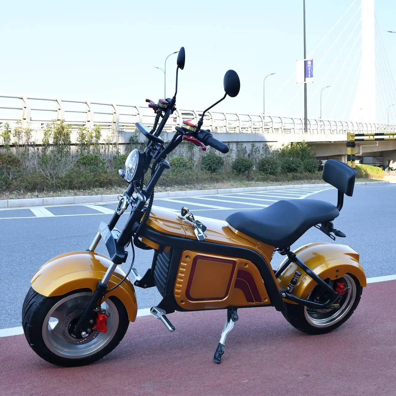 60V電気自動車バッテリー電気自転車大人の小さな女性が大きなスクーターに乗る