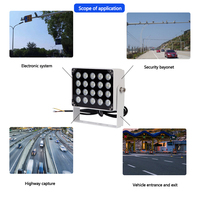 Projecteur de sécurité infrarouge 20W, éclairage 90m-100m, angle large 90 degrés, IR IP66, lumière d'appoint CCTV extérieure en aluminium, personnalisable