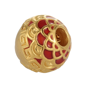 0,35G lujo Micro duro 24K oro sólido fortuna pulsera con cuentas redondas accesorios de joyería de gama alta - Product Image 2