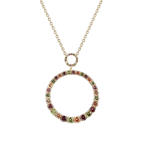 Derniers bijoux en argent sterling 925 plaqué or 18 carats avec pendentifs uniques en pierre principale en zircon pour cadeaux