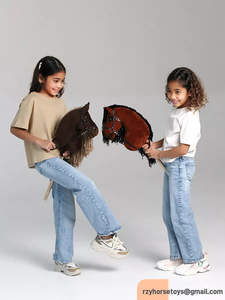 <span class=keywords><strong>DR</strong></span> 2025 cabeza de Animal de peluche serie niños montar peluche juguete Hobby caballo palo juguete - Product Image 4