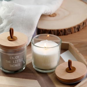 Velas coloridas de cera de soja con tapa de vidrio transparente Fragancia para el hogar <span class=keywords><strong>Candelas</strong></span> perfumadas neutras para Diwali Ramadán Vacaciones o uso de bares - Product Image 4