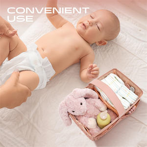 Cesta de viaje para bebé para pañales, toallitas para bebé, organizador lavable para pañales de bebé, bolsa para mamá, organizador grande para pañales - Product Image 5