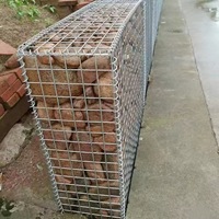 Panier gabion paysager galvanisé plié, en treillis métallique soudé, cage décorative en acier pour mur de pierre