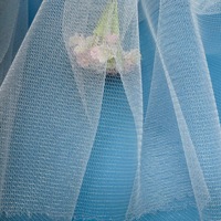 Tissu en maille de nylon 100% respirant et léger de 23 g/m², blanc, pour robes de soirée et robes à paillettes, tissu en tulle, tissu en dentelle