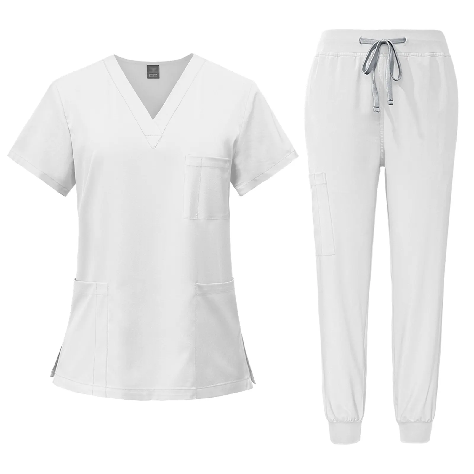 High Quality Hospital Scrubs Uniforms Sets Polyester Rayon Spandex Women Scrub Sets Uniforms Nursing Medical Scrubs