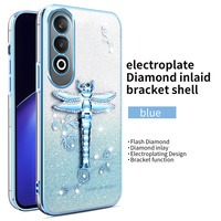 Dragonfly Bracket Africa Transsion Phone Pouch pour Infinix Note 40 Pro/Hot 50/30i/Spark 30C/P65 Chrome Gradient Luxury TPU Case