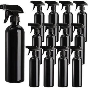 Botellas de espray vacías 16oz <span class=keywords><strong>500ml</strong></span> Plástico Durable Negro Pulverización Botellas de nebulización del cabello Pulverizadores a prueba de fugas con niebla - Product Image 1