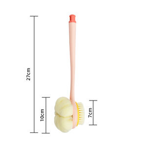 Sikat Badan Gagang Panjang Grosir dengan <span class=keywords><strong>Loofah</strong></span>, Penggosok Punggung Pengelupas Kering, Spons Mandi Spa untuk Pembersih Tubuh, Sikat Penggosok Mandi - Product Image 5