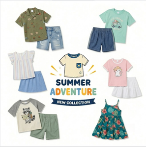 Ensemble d'été 2 pièces pour filles, imprimé végétal pastoral, léger et respirant, tenue pour enfants, mélange aléatoire de couleurs, expédition aléatoire - Product Image 1