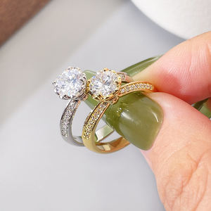 Bague de mariage plaquée or 18 carats étanche avec zircone cubique 3A pour femme – Meilleure vente - Product Image 5