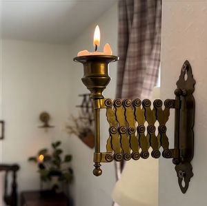 Candelabro de Pared Metálico Vintage LANJO, Extensible, para Velas Cónicas, Decoración de Pared, Apto para Velas Cónicas y Redondas Estándar - Product Image 2
