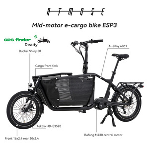Bicicleta de Carga de 2 Ruedas con <span class=keywords><strong>Asistencia</strong></span> de Pedaleo para Transportar Niños, Mascotas o Mercancías, Bicicleta Eléctrica de Carga Frontal para Viajes al Aire Libre - Product Image 2