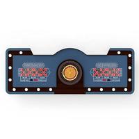 YH Grande taille 2 en 1 tapis personnalisé de luxe royal utilisé jeu de hasard Casino Roulette Table de roue