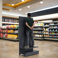 Rayonnage résistant simple face de gondole en métal pour le supermarché libre
