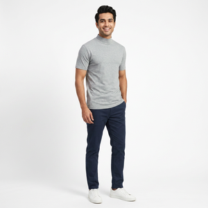 Nouveaux hommes sweat à col roulé hommes chandails décontracté col roulé couleur unie qualité chaud mince pulls à col roulé pull hommes - Product Image 1