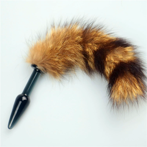 Petites perles d'entraînement en verre transparent avec queue scintillante 4 couleurs pour débutant Butt Plug - Product Image 6