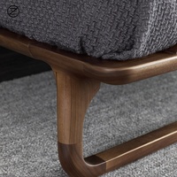 Nordamerikanisches Schwarznussholz Modernes Minimalistisches Japanisches Luxuriöses Nordisches Neuer Chinesischer Stil Massivholz Doppelbett