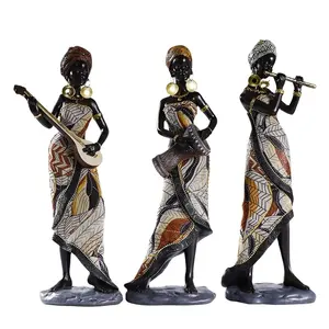 장식 맞춤형 이국적인 인형 아프리카 캐릭터 장식 수지 수공예