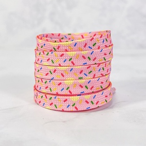 Lacets plats imprimés pour baskets et bottes, couleur personnalisée JK, lacets en forme de glace, lacets en gros, lacets de chaussures décontractées et sportives - Product Image 6