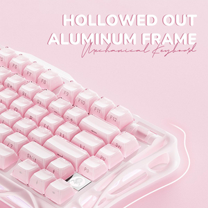คีย์บอร์ด K1ปรอท Gravastar สีชมพูไร้สาย75%, คีย์บอร์ดอะลูมิเนียมอัลลอยดีไซน์โครงกระดูกภายนอกคีย์บอร์ดสำหรับเล่นเกมเชิงกลสวิตช์เชิงเส้น - Product Image 4