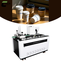 Impresora de Inyección de Tinta Lateral Automática de Una Sola Pasada para Impresión de Logotipos Personalizados de Alta Velocidad en Vasos de Papel Desechables