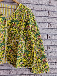 Meilleure veste matelassée en coton faite à la main, motif floral, fermeture à ceinture, douce, séchage rapide, pour femmes, vêtements d'hiver - Product Image 2