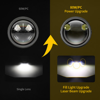 Projecteur 3 pouces Ensemble universel de phares antibrouillard avant 5500K Led Laser Fog Projector Lens for Toyota Cars
