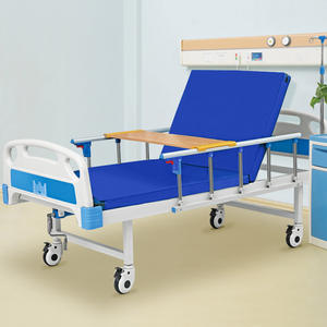 Lit médical à double usage, en acier, simple et double, mécanisme de basculement manuel, lit d'hôpital - Product Image 2