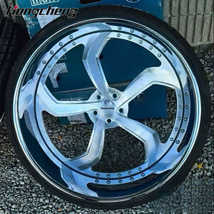 Cerchi Forgiati Personalizzati a Profilo Profondo 20 22 24 26 28 Pollici, Cerchi a <span class=keywords><strong>5</strong></span> Razze in 2 Pezzi Forgiati per Chevrolet - Product Image 4