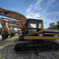 Excavatrice d'occasion CAT 320B à faible nombre d'heures de fonctionnement, moteur 3066T d'origine, hydraulique Caterpillar complet, idéale pour le remblaiement de chantier et les travaux de construction routière
